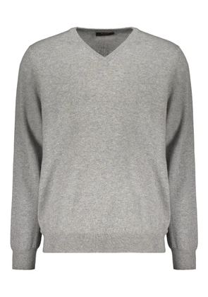 Moorer Virginio-CWS V-neck long-sleeved sweater - Grey