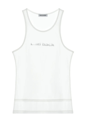 Low Classic text-graphic tank top - White