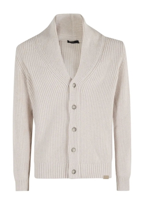 Fay shawl-collar cardigan - Neutrals