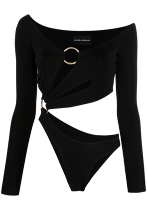 Louisa Ballou cut-out asymmetric jersey top - Black