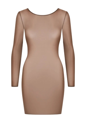 Maison Close French Kiss Light open-back long-sleeve dress - Brown