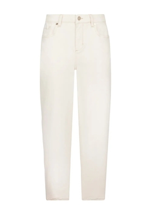 LIU JO embroidered-logo jeans - White