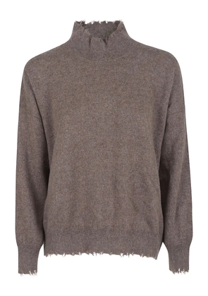 Antonelli frayed sweater - Brown