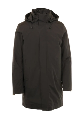 K-Way Thomal detachable-hood coat - Black