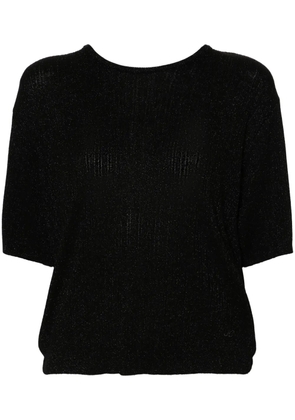 Jacob Cohën twisted ribbed-knit T-shirt - Black