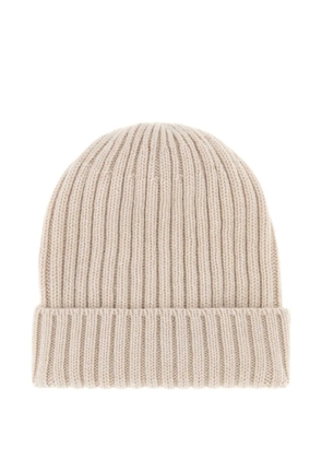 Fedeli ribbed-knit cashmere beanie - Neutrals