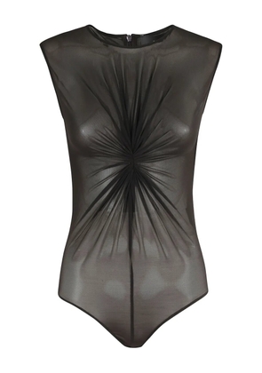 Federica Tosi gathered-front bodysuit - Black