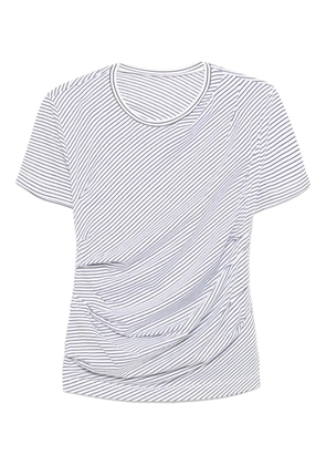 JNBY striped pleated T-shirt - White