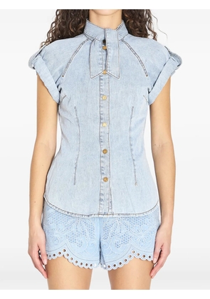 ZIMMERMANN tie-neck shirt - Blue