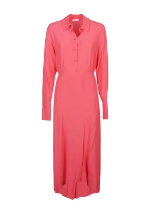 Patrizia Pepe collar-detail midi dress - Pink