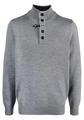 Fay mock-neck wool sweater - Grey