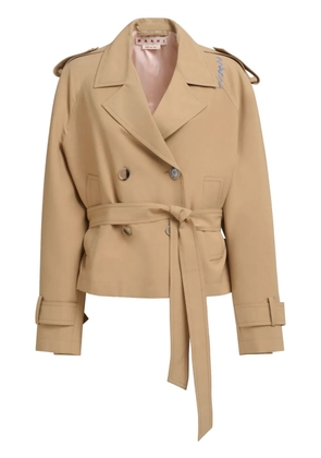 Marni double-breasted trench jacket - Neutrals