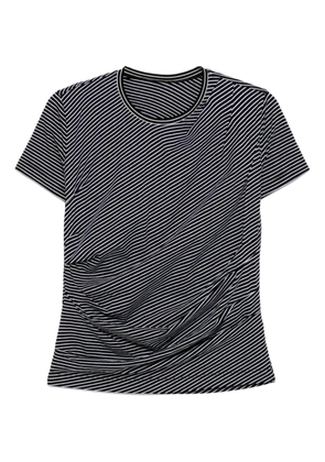 JNBY striped pleated T-shirt - Black