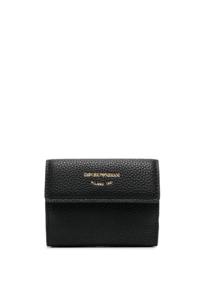Emporio Armani faux-leather tri-fold wallet - Black