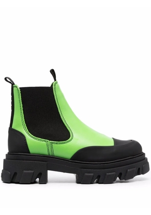 GANNI leather Chelsea boots - Green