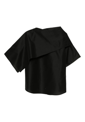 JNBY scarf-collar short-sleeves top - Black