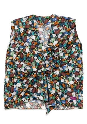 JNBY floral-print sleeveless blouse - Black