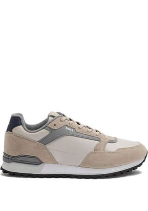 BOSS suede-panel low-top sneakers - Neutrals