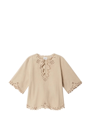 MARANT ÉTOILE Shana broderie anglaise T-shirt - Neutrals