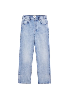 ANINE BING Roy side slit straight-leg jeans - Blue