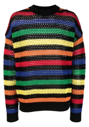 MSGM multicolor striped jumper - Black