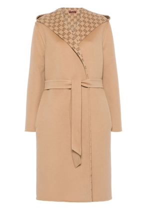 Gucci reversible GG coat - Brown