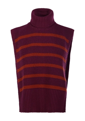 DAVANTINO turtleneck striped vest - Purple