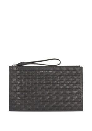 Orciani textured zipped clutch bag - Black
