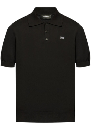DSQUARED2 logo patch polo shirt - Black