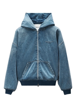 Alexander Wang hooded zip-up denim jacket - Blue