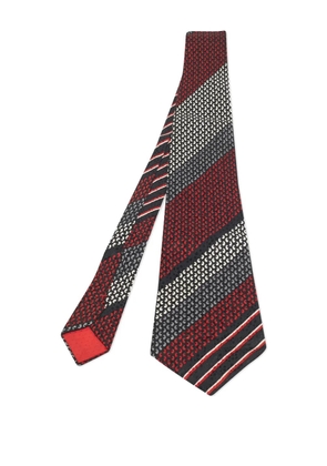 Saint Laurent Pre-Owned paisley-pattern silk tie - Black