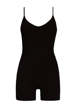 Bond-eye sleeveless seersucker bodysuit - Black