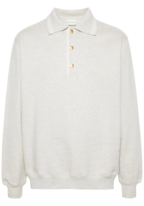 Drôle De Monsieur embroidered-logo cotton jumper - Grey