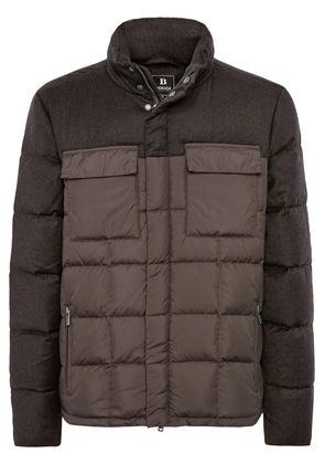 Boggi Milano panelled tech bomber jacket - Brown