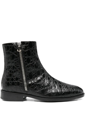 Giuseppe Zanotti embossed zip boots - Black