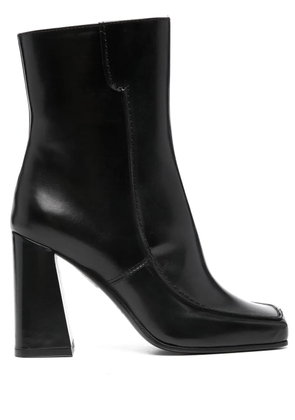Barbara Bui 95mm square-toe leather ankle boots - Black