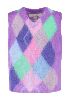ERL diamond-knit vest - Purple