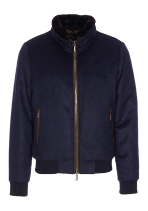 Moorer high-neck padded jacket - Blue