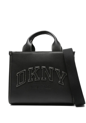 DKNY logo-embroidered tote bag - Black