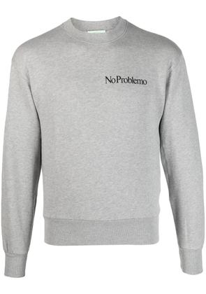 Aries No Problemo print sweatshirt - Grey
