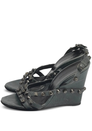 Balenciaga Pre-Owned Arena wedge-heel sandals - Green