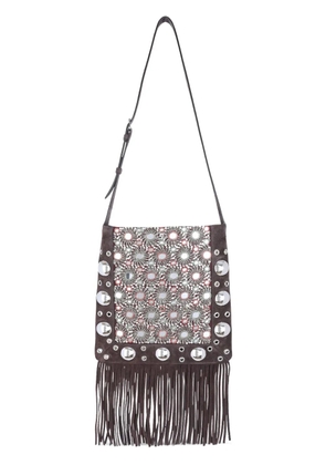 Valentino Garavani fringe-detailing shoulder bag - Brown