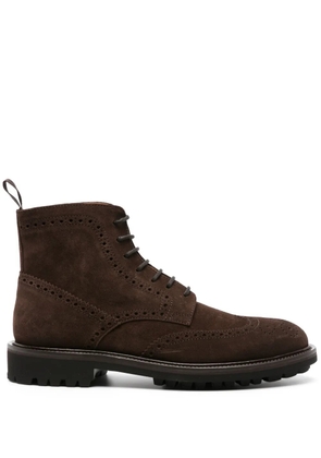 Scarosso Thomas lace-up suede boots - Brown