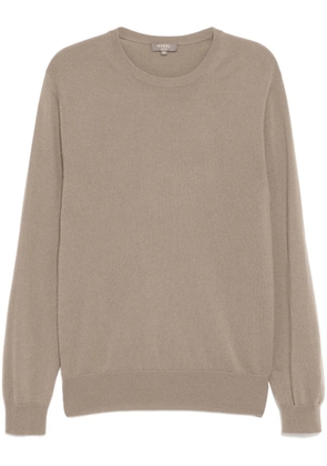 N.Peal Oxford round neck jumper - Brown