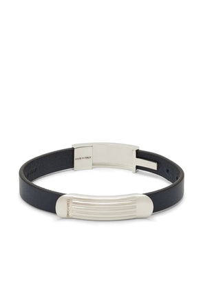Ferragamo logo-engraved leather bracelet - Silver