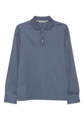 Canali long-sleeve polo shirt - Blue