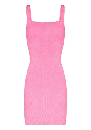 Hunza G fitted knitted tank dress - Pink
