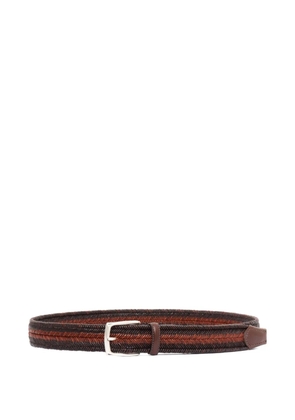 ALBERTO LUTI braided leather belt - Brown