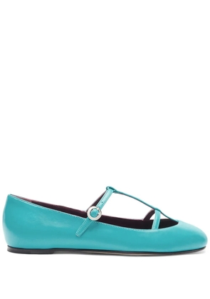 Scarosso Linda I leather ballerina shoes - Blue