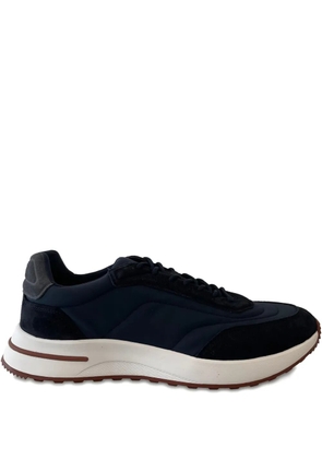 Loro Piana suede-panel nylon sneakers - Blue
